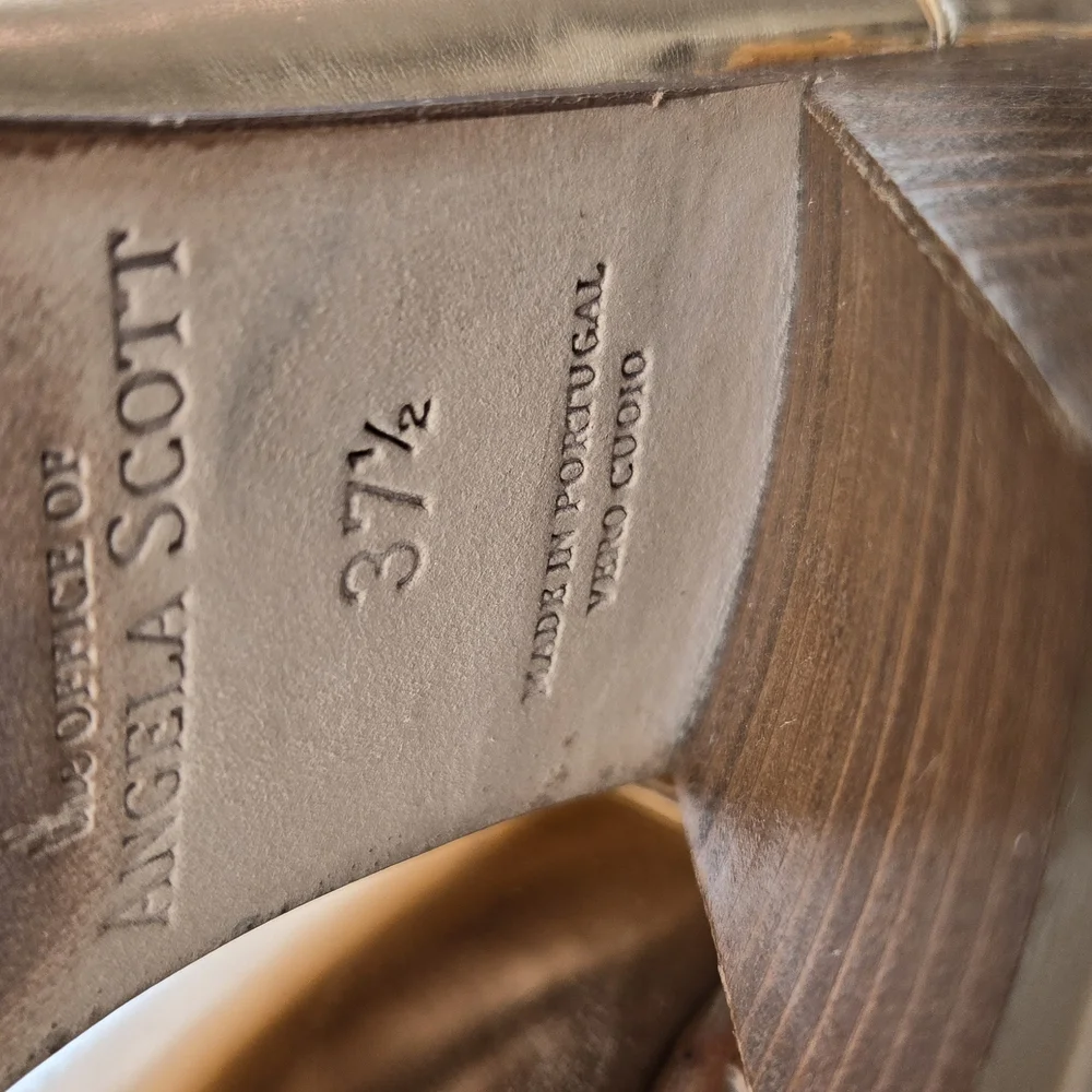 The office of Angela Scot Elegant Rose Gold Metallic Heels